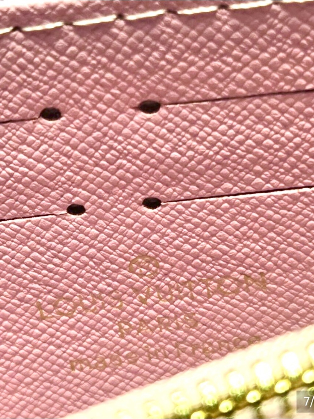Designer LV DUPE Blush Embossed Monogram Zippy Wallet - Picture 5 of 7